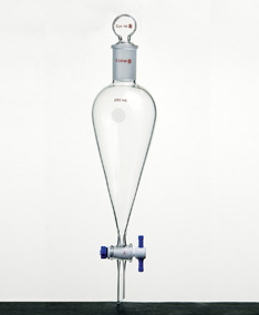 F479250A,分液漏斗,上磨口:19/22玻璃口塞,4mm四氟节门塞,250mL