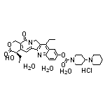 (S)-4,11-二乙基-3,4,12,14-四氢-4-羟基-3,14-二氧代-1H-吡喃并[3’,4’:6,7]吲嗪并[1,2-b]喹啉-9-基-[1,4’-联哌啶]-1’-甲酸酯盐酸盐三水合物
