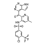 3-三氟甲基-4-氯-N-[2-[7H-吡咯并[2,3-d]嘧啶-4-羰基]-5-甲基-3-吡啶基]苯磺酰胺
