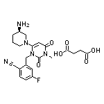 (R)-2-[[2,4-二氧代-3-甲基-6-(3-氨基-1-哌啶基)-1,2,3,4-四氢-1-嘧啶基]甲基]-4-氟苯腈琥珀酸盐