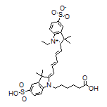 2-[(1E,3E,5E)-5-[1-(5-羧基戊基)-3,3-二甲基-5-磺酸基吲哚啉-2-亚基]戊-1,3-二烯-1-基]-1-乙基-3,3-二甲基-3H-吲哚-1-鎓-5-磺酸内盐