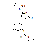 吡咯烷-1-甲酸[(Z)-5-氟-2-[[4-氧代-2-[四氢哒嗪-1(2H)-基]噻唑-5(4H)-亚基]甲基]苯基]酯