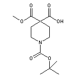 1-Boc-4-(甲氧基羰基)哌啶-4-甲酸