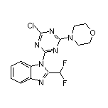 4-[4-氯-6-[2-(二氟甲基)-1-苯并咪唑基]-1,3,5-三嗪-2-基]吗啉