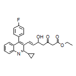 (E)-7-[2-环丙基-4-(4-氟苯基)-3-喹啉基]-5-羟基-3-氧代-6-庚烯酸乙酯