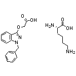 赖氨酸与2-[(1-苄基-3-吲唑基)氧基]乙酸(1:1)