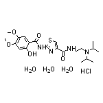 N-[2-(二异丙基氨基)乙基]-2-(2-羟基-4,5-二甲氧基苯甲酰氨基)噻唑-4-甲酰胺盐酸盐三水合物