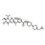 N-[反式-4-[4-(环丙基甲基)哌嗪-1-基]环己基]-4-[[(R)-7-乙基-8-异丙基-5-甲基-6-氧代-5,6,7,8-四氢蝶啶-2-基]氨基]-3-甲氧基苯甲酰胺