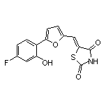 5-[[5-(4-氟-2-羟基苯基)-2-呋喃基]亚甲基]-2,4-噻唑烷二酮