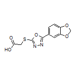 2-[[5-(苯并[d][1,3]二噁茂-5-基)-1,3,4-噁二唑-2-基]硫基]乙酸