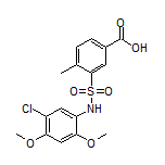 3-[N-(5-氯-2,4-二甲氧基苯基)氨基磺酰基]-4-甲基苯甲酸