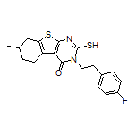 3-(4-氟苯乙基)-2-巯基-7-甲基-5,6,7,8-四氢苯并[4,5]噻吩并[2,3-d]嘧啶-4(3H)-酮