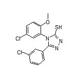 4-(5-氯-2-甲氧基苯基)-5-(3-氯苯基)-4H-1,2,4-三唑-3-硫醇