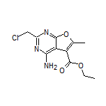 4-氨基-2-(氯甲基)-6-甲基呋喃并[2,3-d]嘧啶-5-甲酸乙酯