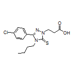 3-[4-丁基-3-(4-氯苯基)-5-硫代-4,5-二氢-1H-1,2,4-三唑-1-基]丙酸