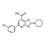 5-(3-氯苯基)-2-(1-哌啶基)噻唑并[4,5-b]吡啶-7-甲酸