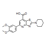 5-(3,4-二甲氧基苯基)-2-(1-哌啶基)噻唑并[4,5-b]吡啶-7-甲酸