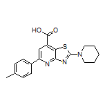 2-(1-哌啶基)-5-(对甲苯基)噻唑并[4,5-b]吡啶-7-甲酸