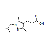 3-(1-异丁基-3,5-二甲基-4-吡唑基)丙酸