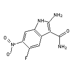 2-氨基-5-氟-6-硝基-1H-吲哚-3-甲酰胺