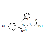 2-[[5-(4-氯苯基)-4-(呋喃-2-基甲基)-4H-1,2,4-三唑-3-基]硫基]乙酸