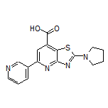 5-(3-吡啶基)-2-(1-吡咯烷基)噻唑并[4,5-b]吡啶-7-甲酸