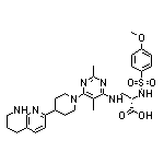 (S)-3-[[2,5-二甲基-6-[4-(5,6,7,8-四氢-1,8-萘啶-2-基)-1-哌啶基]-4-嘧啶基]氨基]-2-(4-甲氧基苯基磺酰氨基)丙酸