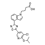 4-[4-[5-(5-氯-6-异丙氧基-3-吡啶基)-1,2,4-噁二唑-3-基]-1-吲哚基]丁酸