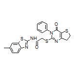 N-(6-甲基-2-苯并噻唑基)-2-[(4-氧代-3-苯基-3,4,6,7-四氢噻吩并[3,2-d]嘧啶-2-基)硫基]乙酰胺