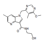 N-(2-羟乙基)-1-[(6-甲氧基-5-甲基-4-嘧啶基)甲基]-6-甲基-4-氮杂吲哚-3-甲酰胺