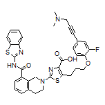 2-[8-(2-苯并噻唑基氨基甲酰基)-3,4-二氢异喹啉-2(1H)-基]-5-[3-[4-[3-(二甲氨基)-1-丙炔基]-2-氟苯氧基]丙基]噻唑-4-甲酸
