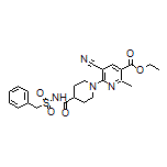 6-[4-[(苄基磺酰基)氨基甲酰基]-1-哌啶基]-5-氰基-2-甲基烟酸乙酯