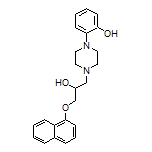 2-[4-[2-羟基-3-(1-萘基氧基)丙基]-1-哌嗪基]苯酚