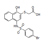 2-[[4-(4-溴苯基磺酰氨基)-1-羟基-2-萘基]硫基]乙酸