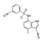 3-氰基-N-(3-氰基-4-甲基-7-吲哚基)苯磺酰胺