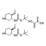 (3R,4R)-3-(Boc-氨基)-4-甲氧基哌啶半草酸盐