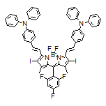 3,7-双[(E)-4-(二苯基氨基)苯乙烯基]-5,5-二氟-2,8-二碘-1,9-二甲基-10-(2,4,6-三氟苯基)-5H-二吡咯并[1,2-c:2’,1’-f][1,3,2]二氮杂环己硼烷-4-鎓-5-盐