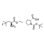 (S)-2-氨基-4-氟-4-甲基戊酸乙酯(R)-1-Boc-吡咯烷-2-甲酸盐