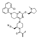 2-[(S)-4-[7-(8-氯-1-萘基)-2-[[(S)-1-甲基-2-吡咯烷基]甲氧基]-5,6,7,8-四氢吡啶并[3,4-d]嘧啶-4-基]-1-(2-氟丙烯酰基)-2-哌嗪基]乙腈