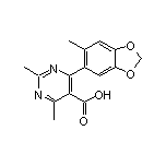 2,4-二甲基-6-(6-甲基苯并[d][1,3]二噁茂-5-基)嘧啶-5-甲酸