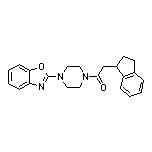 1-[4-(2-苯并噁唑基)-1-哌嗪基]-2-(2,3-二氢-1H-茚-1-基)乙酮