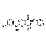 2-[(3-氯苯基)氨基]-N-(4-吡啶基甲基)-4-(三氟甲基)嘧啶-5-甲酰胺盐酸盐