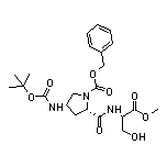 2-[(2S,4S)-1-Cbz-4-(Boc-氨基)吡咯烷-2-甲酰氨基]-3-羟基丙酸甲酯