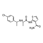 2-[2-[[1-(4-氯苯基)乙基]氨基]丙酰氨基]噻吩-3-甲酰胺