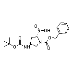 (2R,4S)-1-Cbz-4-(Boc-氨基)吡咯烷-2-甲酸