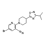 5-溴-2-[4-(3-异丙基-1,2,4-噁二唑-5-基)-1-哌啶基]烟腈