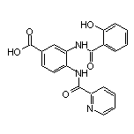 3-(2-羟基苯甲酰氨基)-4-(皮考啉酰氨基)苯甲酸