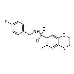 N-(4-氟苄基)-4,6-二甲基-3,4-二氢-2H-苯并[b][1,4]噁嗪-7-磺酰胺