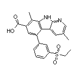 5-[3-(乙砜基)苯基]-3,8-二甲基-9H-吡啶并[2,3-b]吲哚-7-甲酸