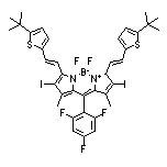 3,7-双[(E)-2-[5-(叔丁基)噻吩-2-基]乙烯基]-5,5-二氟-2,8-二碘-1,9-二甲基-10-(2,4,6-三氟苯基)-5H-二吡咯并[1,2-c:2’,1’-f][1,3,2]二氮杂环己硼烷-4-鎓-5-盐
